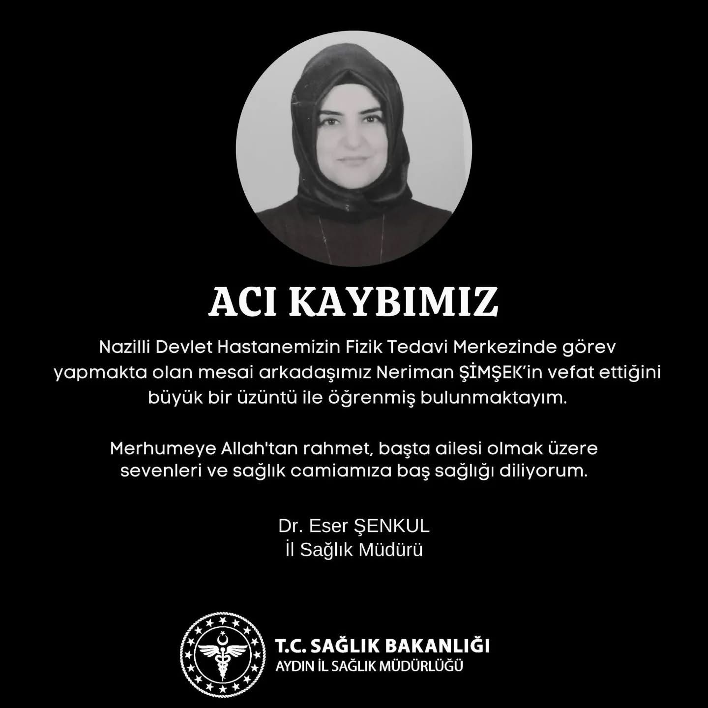 Aydın’ı Yasa Boğan Ölüm