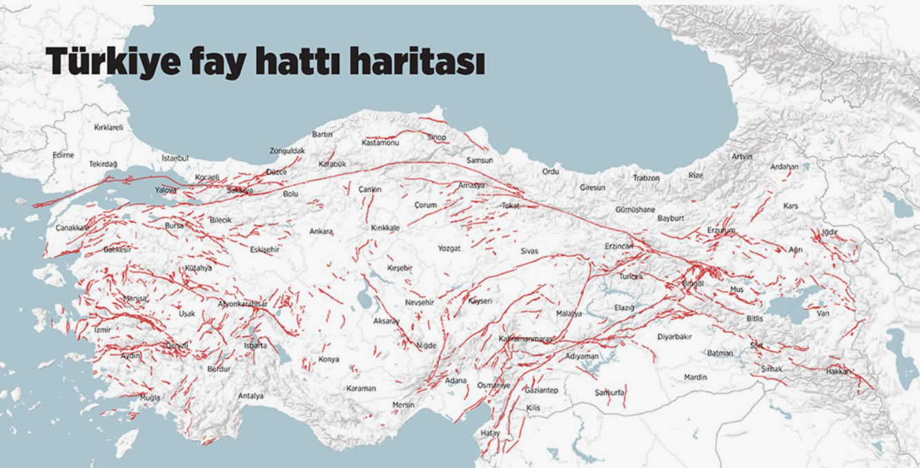 Son Günlerde Türkiye Genelinde Yaşanan Art Arda Depremler Endişe Yaratırken, Maden Tetkik Ve Arama Genel Müdürlüğü (Mta) Güncellenmiş Diri Fay Haritası’nı Yayımladı.-1
