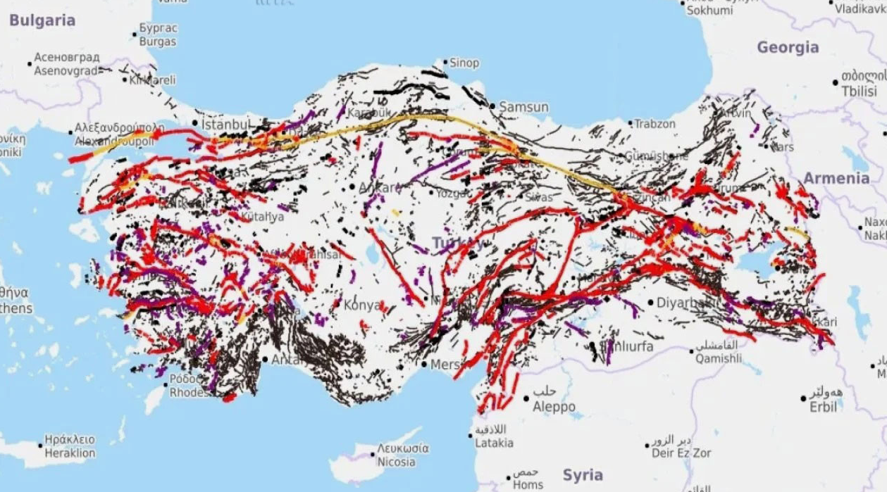 Son Günlerde Türkiye Genelinde Yaşanan Art Arda Depremler Endişe Yaratırken, Maden Tetkik Ve Arama Genel Müdürlüğü (Mta) Güncellenmiş Diri Fay Haritası’nı Yayımladı. (6)