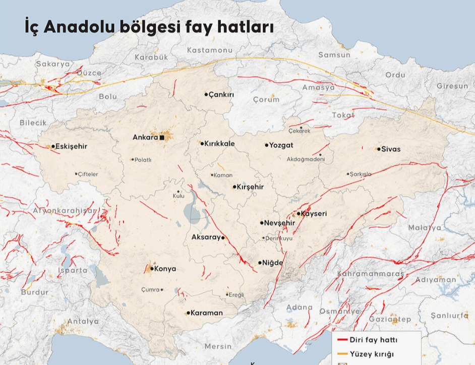 Son Günlerde Türkiye Genelinde Yaşanan Art Arda Depremler Endişe Yaratırken, Maden Tetkik Ve Arama Genel Müdürlüğü (Mta) Güncellenmiş Diri Fay Haritası’nı Yayımladı. (7)