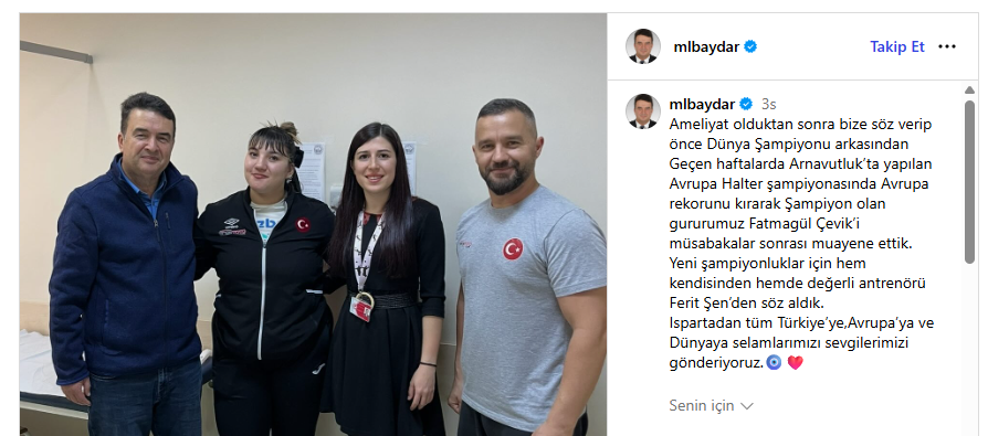 Avrupa Şampiyonu Fatmagül Çevik, Prof. Dr. Metin Lütfi Baydar’ı Ziyaret Etti (1)-1