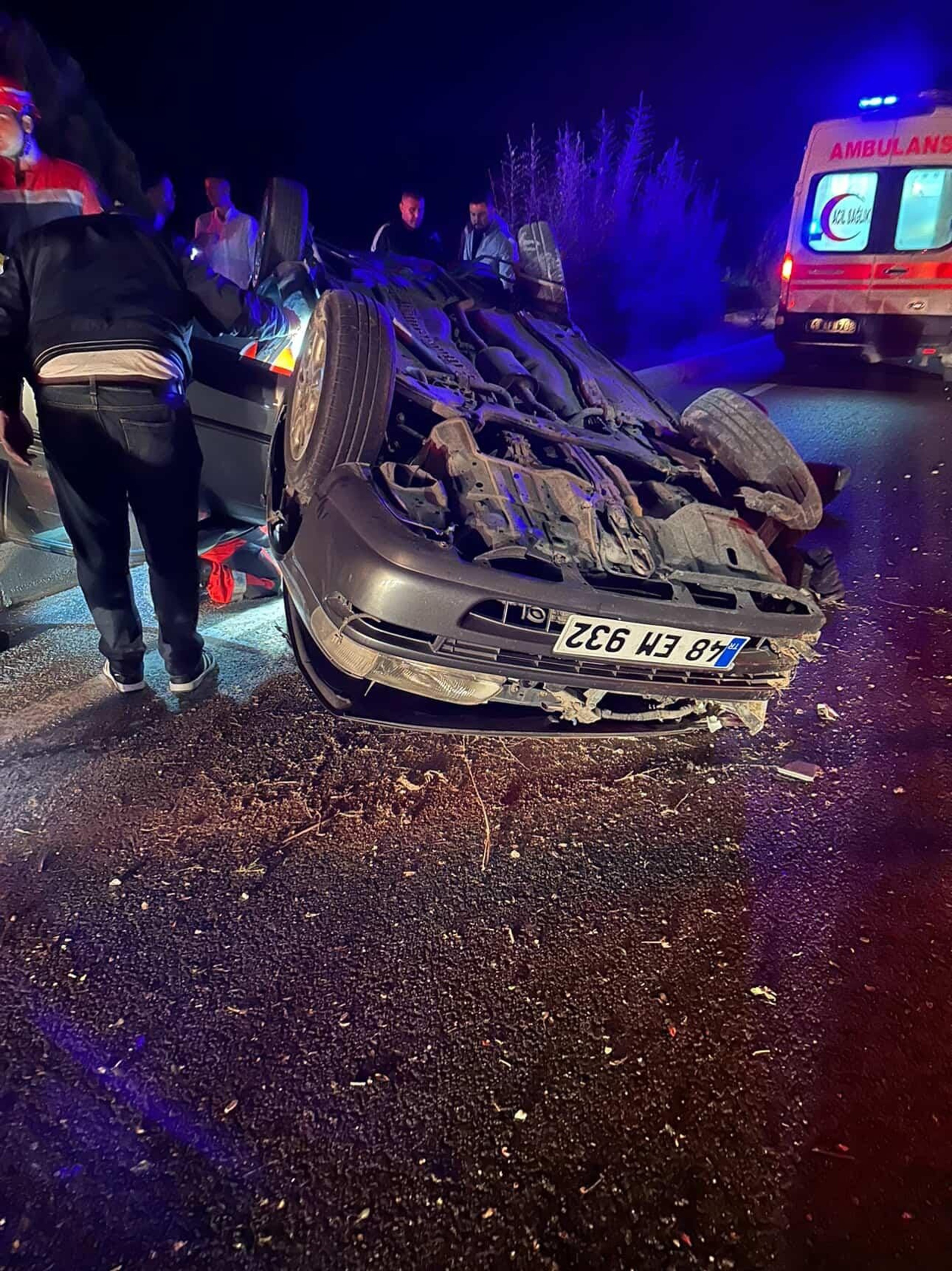 Aydın Karayolunda Takla Attı (3)