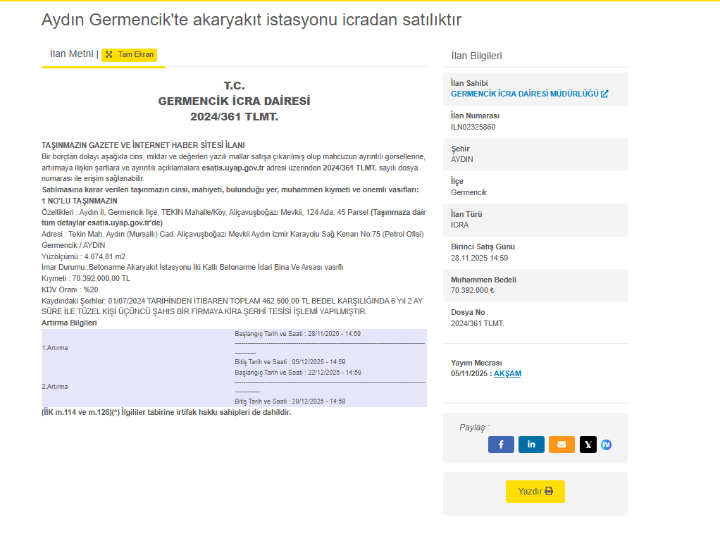 Aydın’da Durum Iyi Değil.. Akaryakıt Istasyonu Icradan Satılığa Çıktı (1)-1