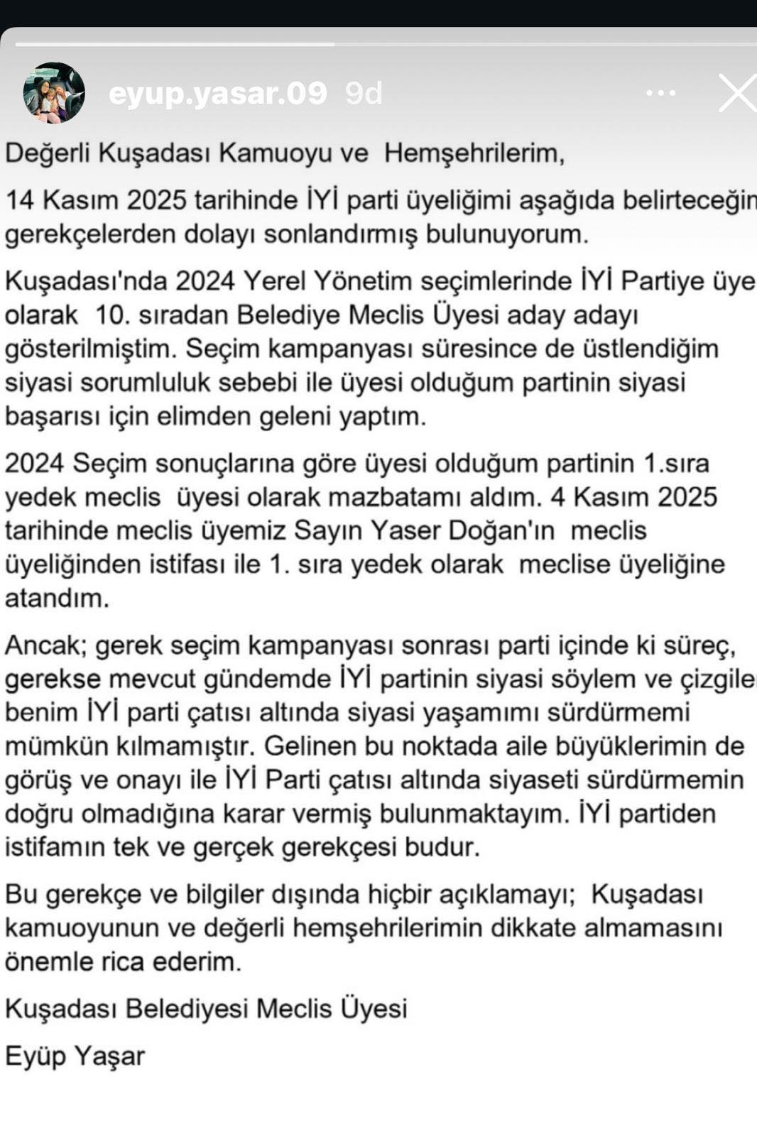 Kuşadası İyi̇ Parti’de Bir Istifa Daha.. Yedekten Gelen De Istifa Etti (1)