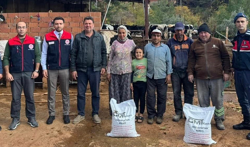 Şap Hastalığına Karşı Kireç Dağıtılıyor (1)