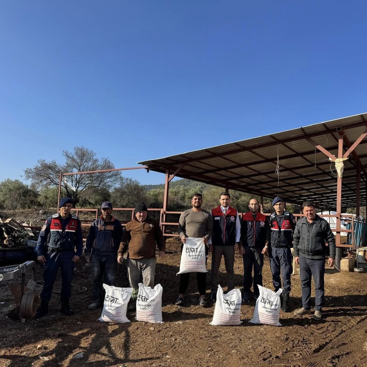 Şap Hastalığına Karşı Kireç Dağıtılıyor (2)