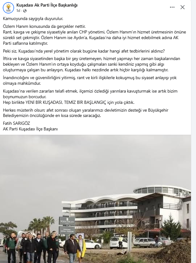 Ak Parti’den Ilginç Açıklama.. Çerçioğlu’nun Hizmetlerini Chp’liler Engellenmiş (1)-1