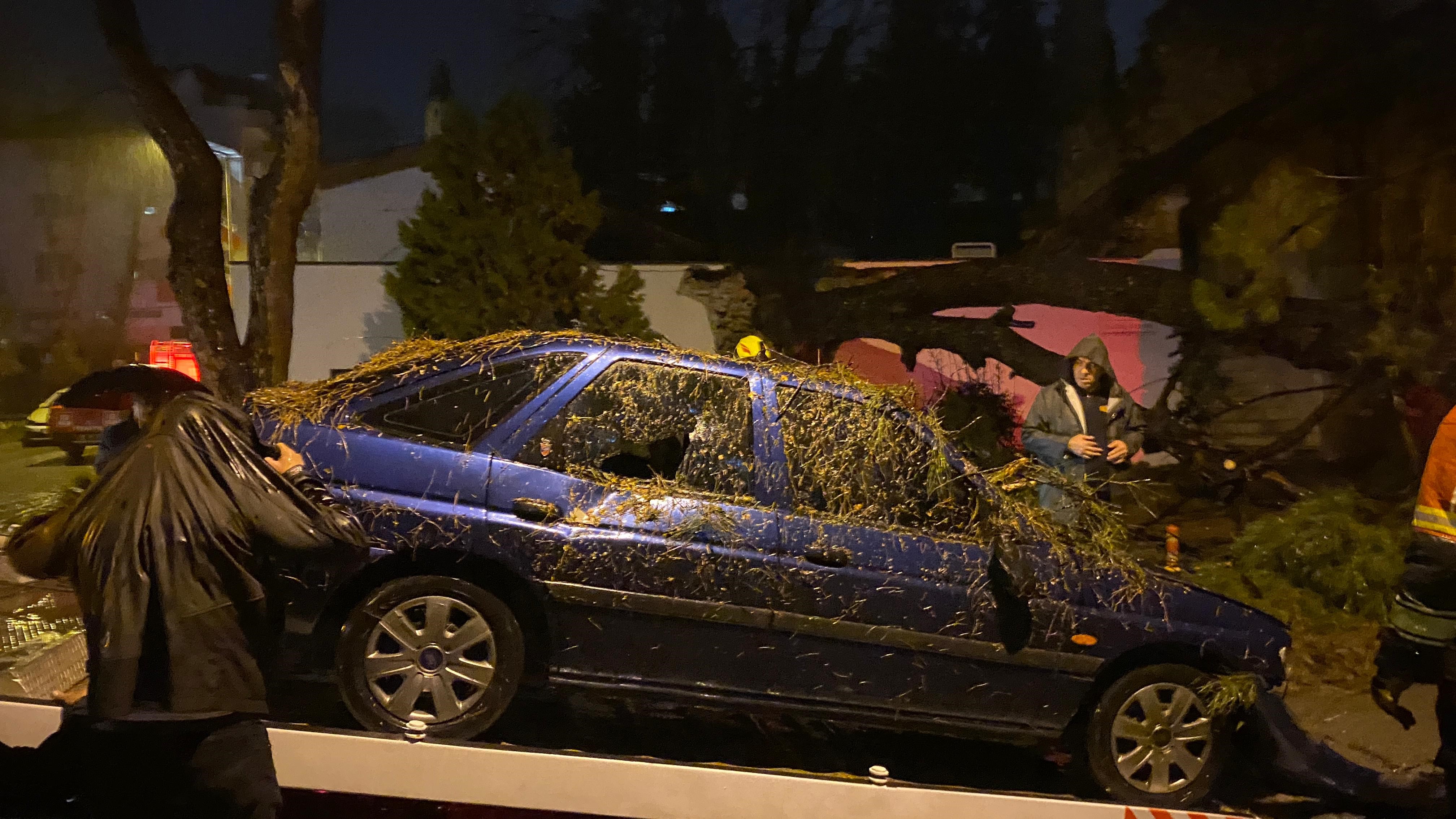 Aydın’da Ağaç Devrildi, 2 Kişi Altında Kaldı (7)