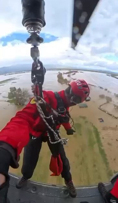 Aydın’da Nefes Kesen Helikopterli Kurtarma (2)
