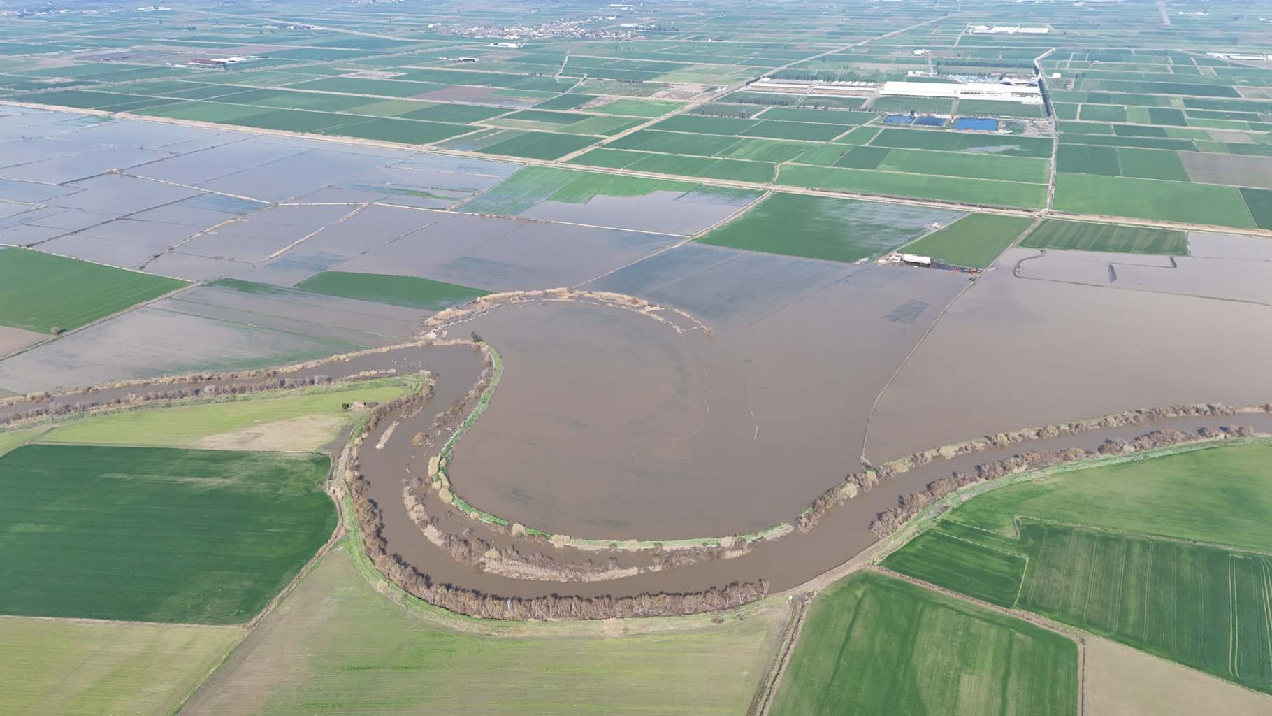 Aydın’da Tarlalar Sular Altında, Menderes Taştı (7)