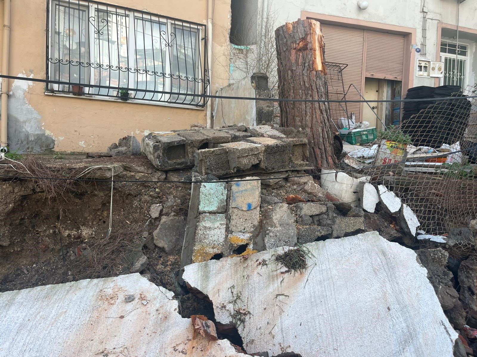 Fırtına Nedeniyle Devrilen Ağaç Alev Aldı (4)