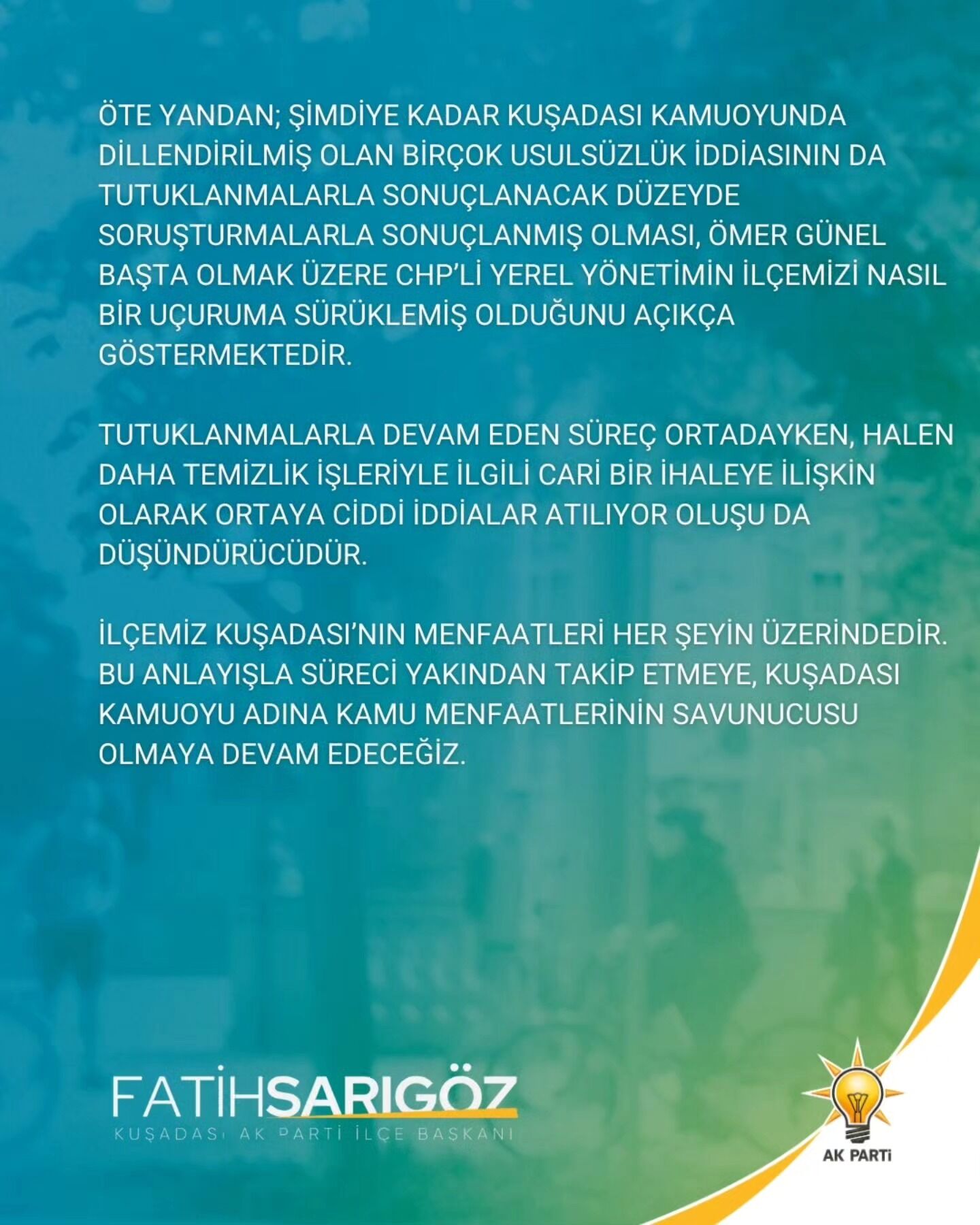 Ak Parti Kuşadası’ndan Açıklama Kuşadası’nda Mızrak Çuvala Sığmamış, Türk Yargısı Usulsüzlük Iddi (4)