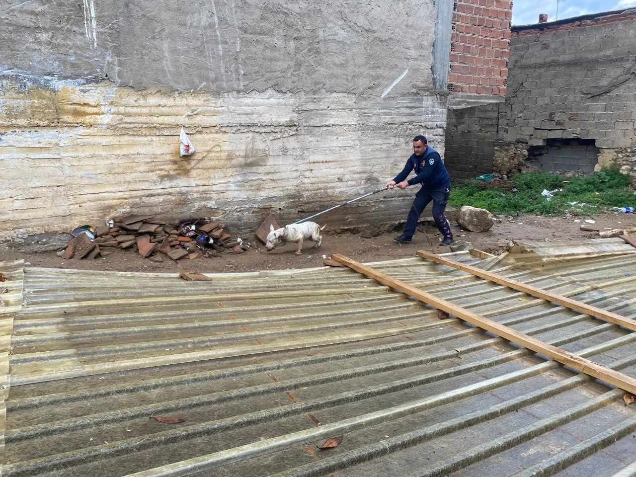 Kapalı Inşaat Çukuruna Düştü, Ekipler Harekete Geçti (1)