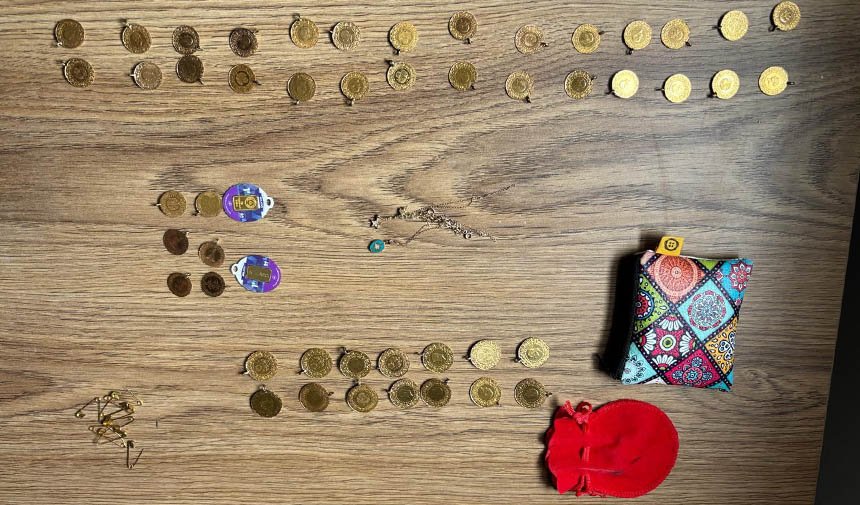 750 bin liralık altın bulundu