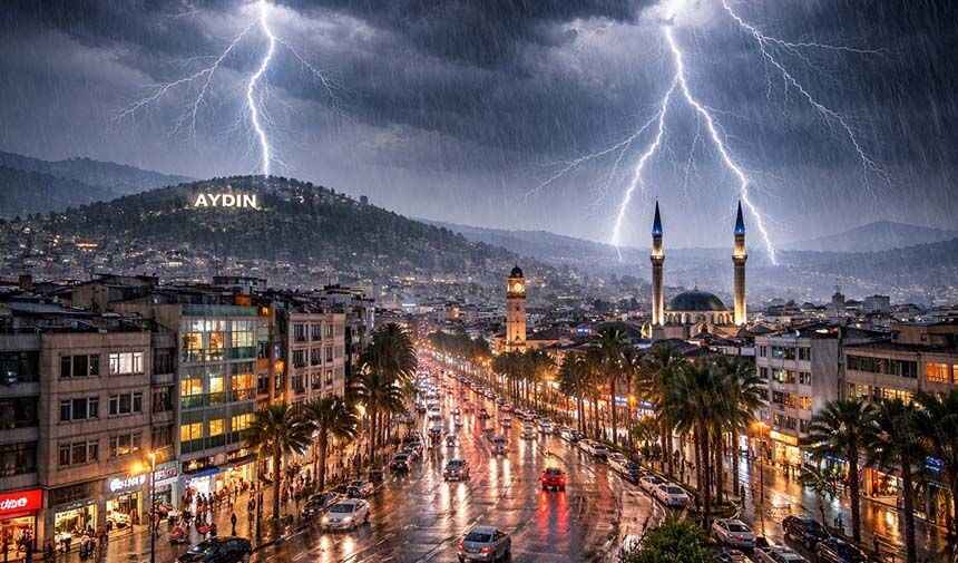 Aydın’da o ilçelere uyarı geldi.. Ani sel, su baskını, yıldırım uyarısı