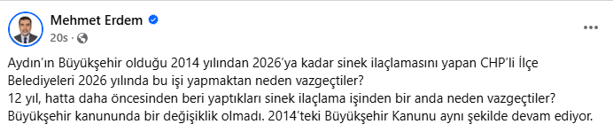 Ak Parti Aydın İl Başkanı Mehmet Erdem’den Chp’li Belediyelere Eleştiri (1)-1