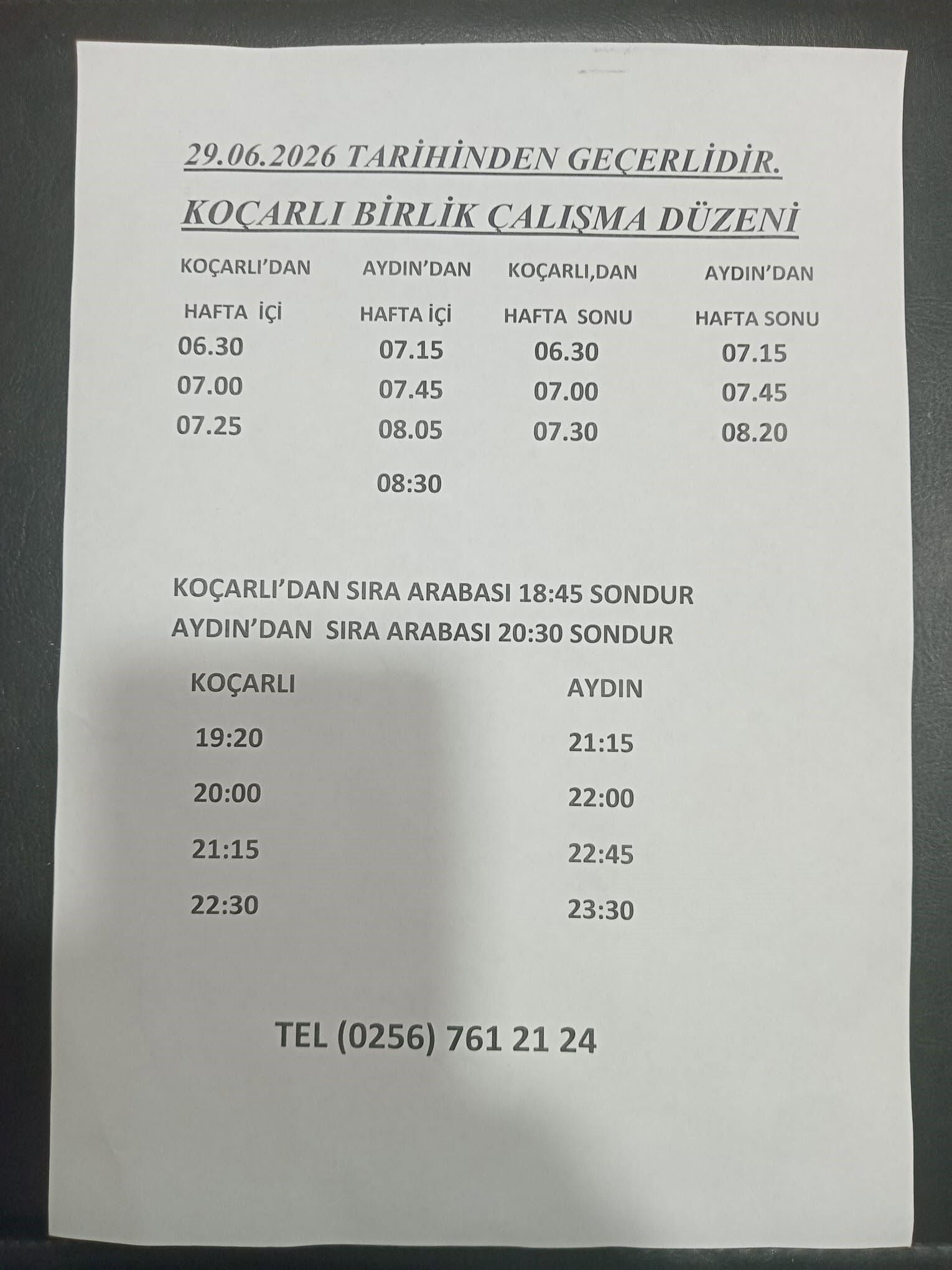 Aydın’da Minibüs Saatleri Değişti (2)