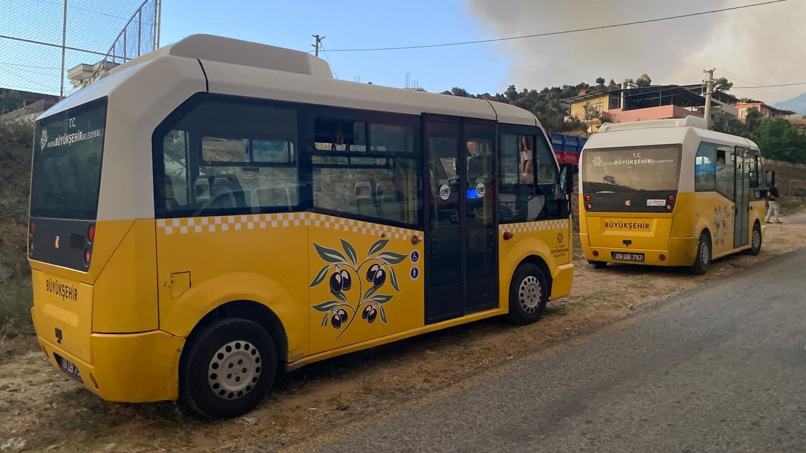 Aydın kabusu yaşıyor, Büyükşehir otobüsleri vatandaşları tahliye etmek için hazırlandı