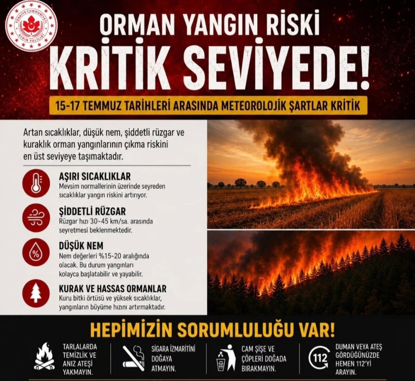 Aydın Valiliği’nden Kritik Uyarı ‘Risk Yüksek’ (1)