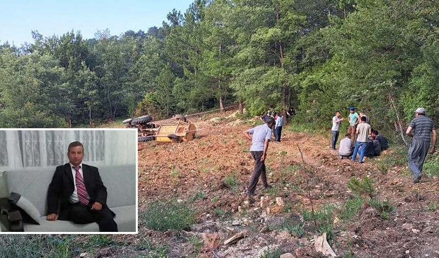 Devrilen traktörün altında kalan çiftçi hayatını kaybetti