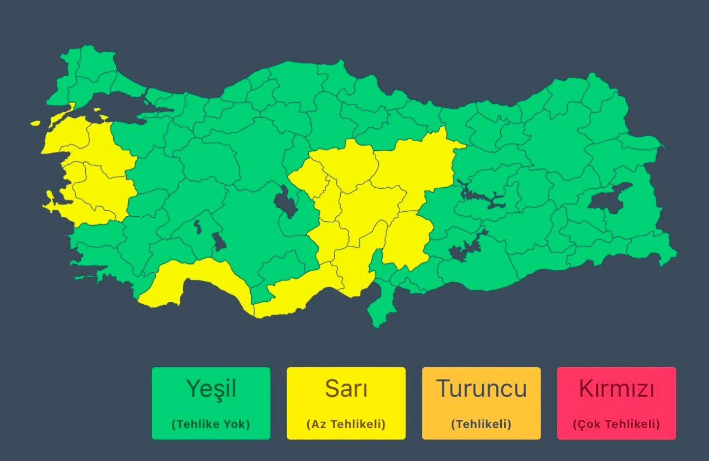 İçişleri’nden Sarı Kodlu Uyarı.. İzmir, Aydın, Denizli Ve Bölge Illerde Yaşayanlar Dikkat (1)