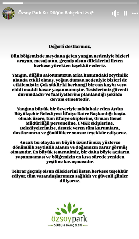 Mimar Sinan’daki Yangın Sonrası Özsoy Park’tan Açıklama Tesislerimiz Güvenli, Faaliyetlerimiz Sürüyor (1)-1