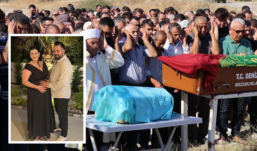 Anne ve bebeği yan yana toprağa verildi
