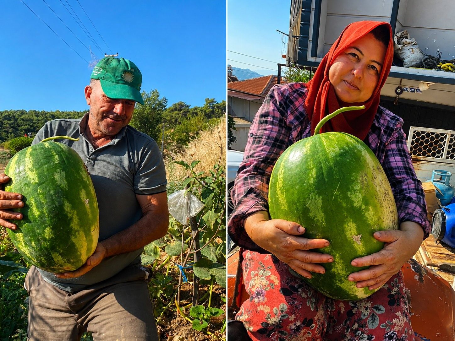 Aydın'da 550 rakımda karpuz ve balkabağı yetiştiriyorlar