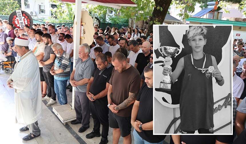 Aydın’da trafik kazasında hayatını kaybeden 11 yaşındaki Özgür’e gözyaşlarıyla veda