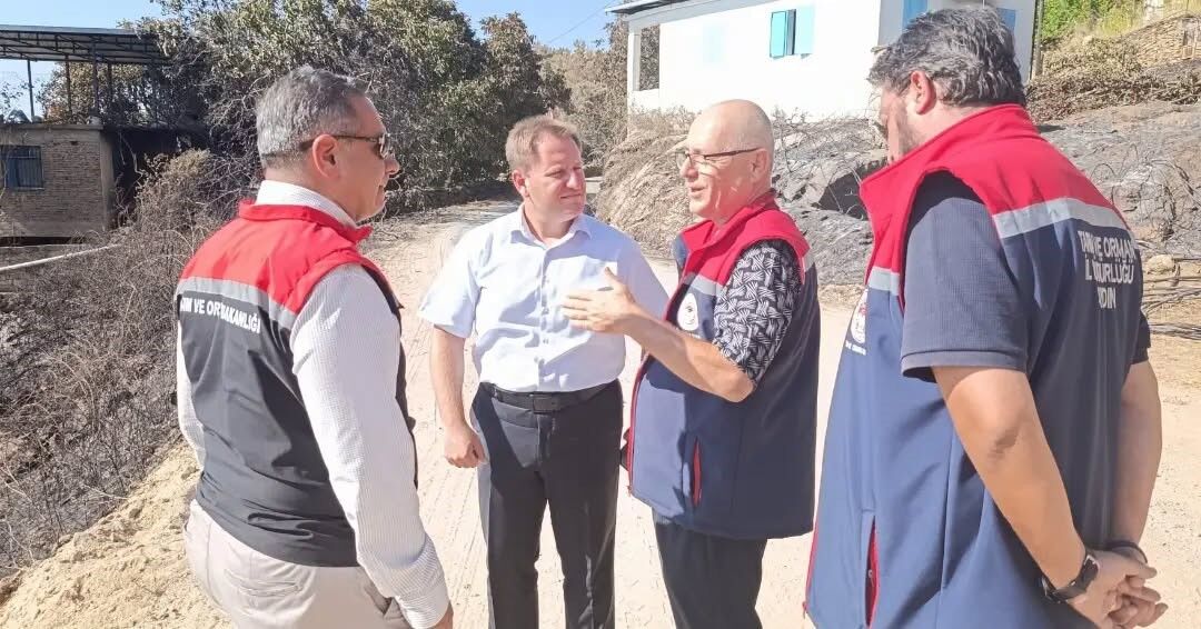 Çine’de Hasar Büyük.. Yangın Sonrası Tespit Çalışmaları Sürüyor (1)