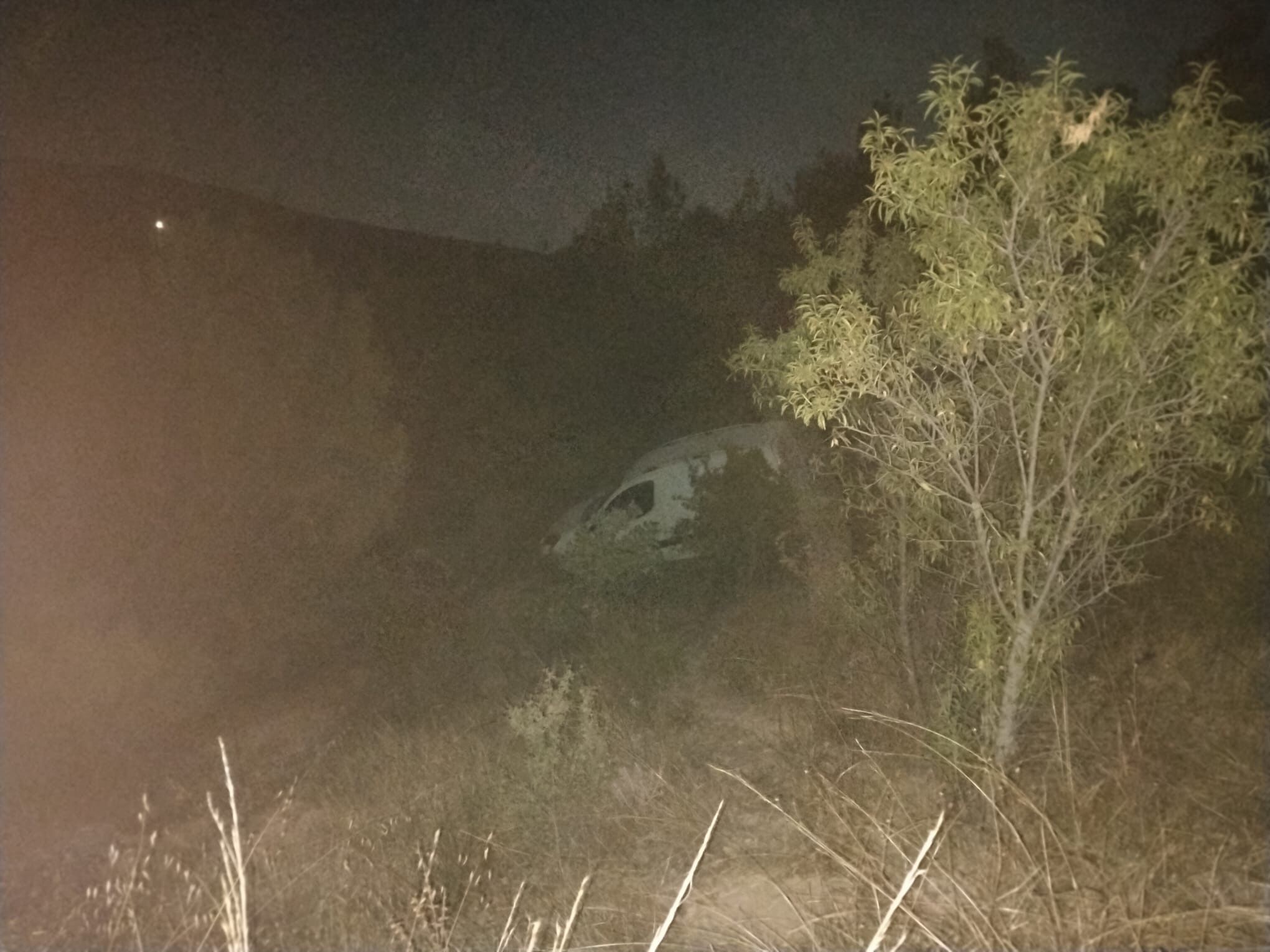 Yabani Hayvana Çarptı, Şarampole Uçtu, Sürücü Bulunamadı (3)