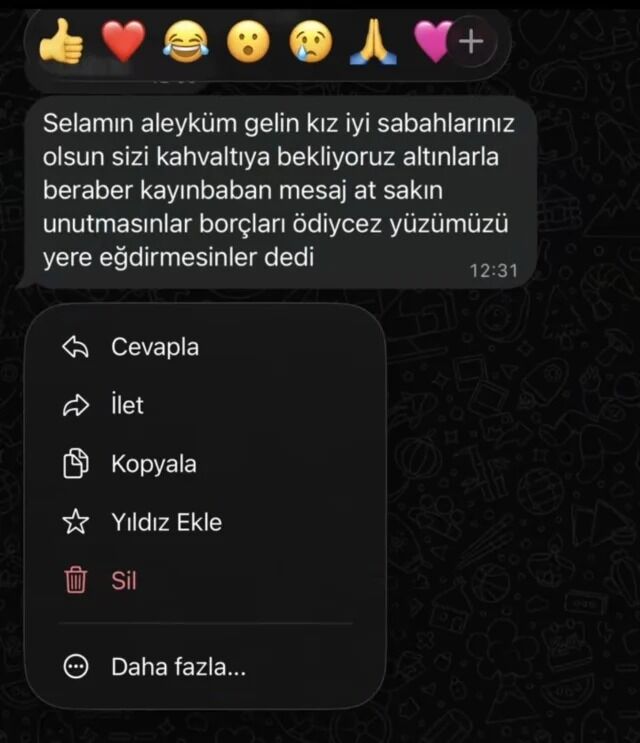 Düğünün Ertesi Günü Gelen Mesaj Ortalığı Karıştırdı.. Kaynanasının Isteğini Gören Gelin Şoke Oldu