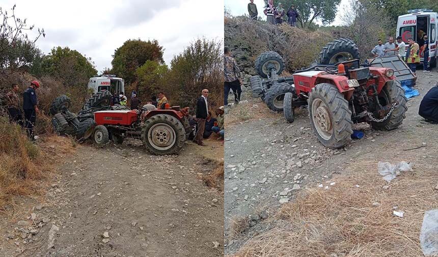 Traktör devrildi, 2 kişi hayatını kaybetti, 3 yaralı